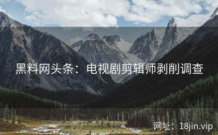 黑料网头条：电视剧剪辑师剥削调查